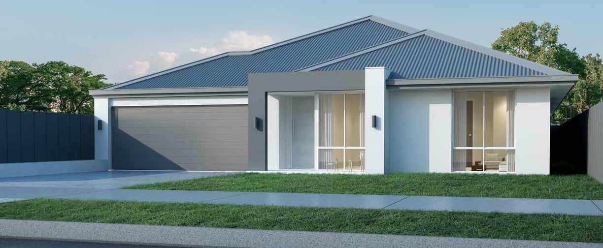 Large Rendered House with Double Garage