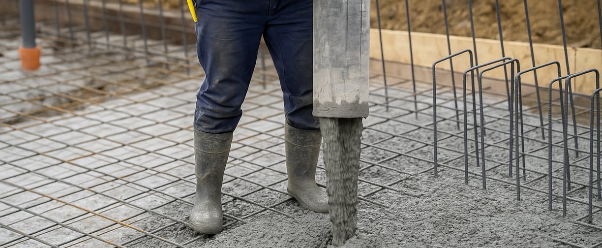 Groundwork contractor operating heavy machinery