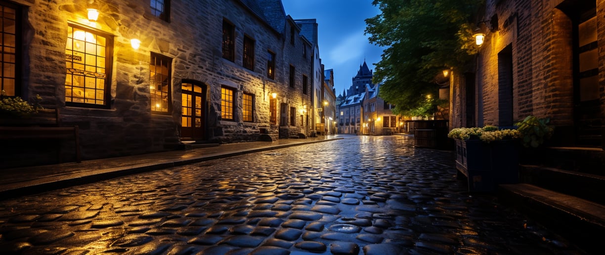 Old Quebec's cobblestone streets