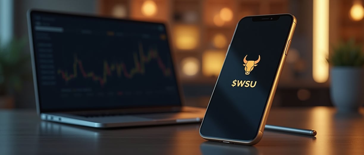 a phone with a bullish logo on it