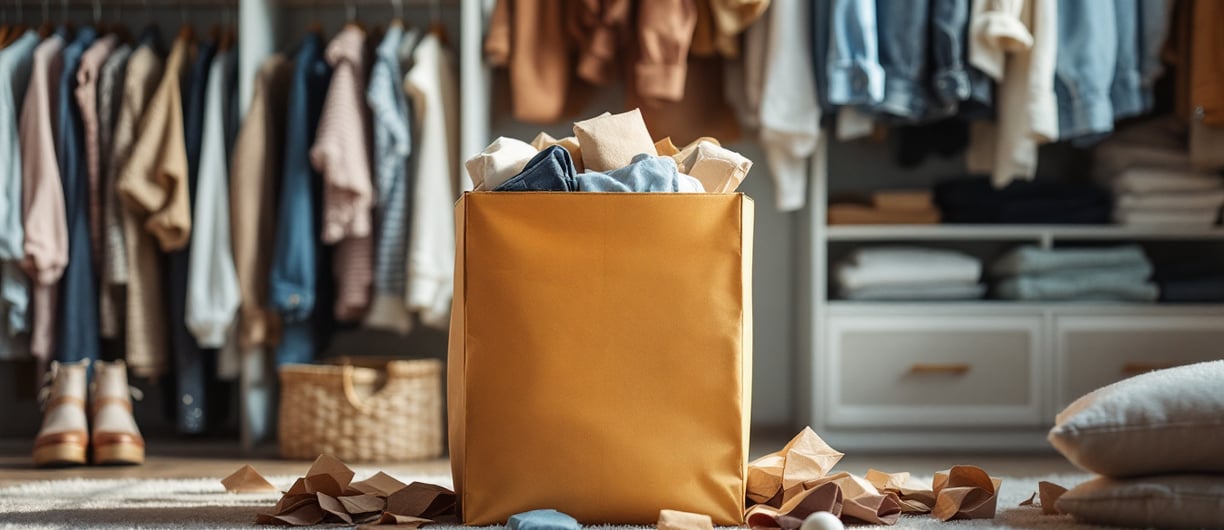 donation bin in your closet