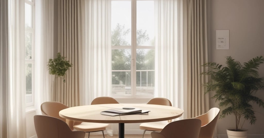 A professional consultation setting with a medical professional sitting at a desk facing a client. The room has a modern aesthetic with white walls decorated with framed certificates. The desk is organized with office supplies, a laptop, and a fruit bowl in the center.
