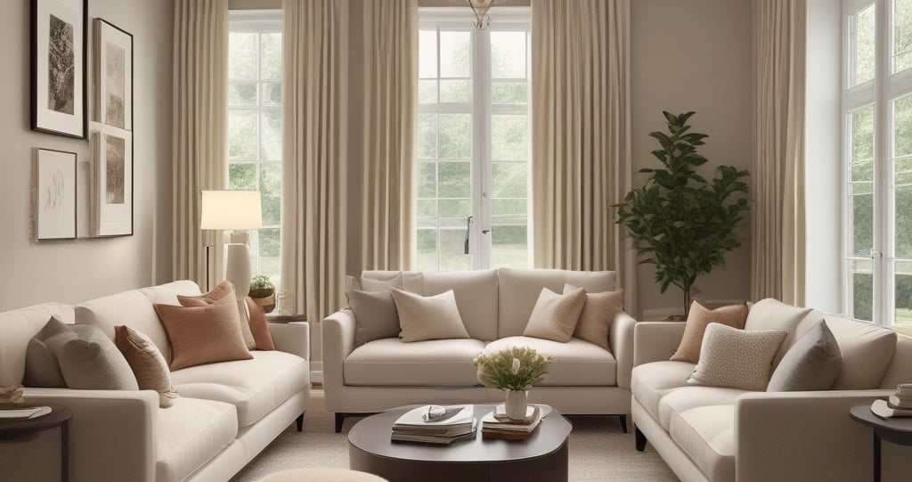 generate a modern light tone house beautifully staged