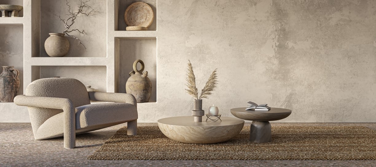 Wabi Sabi Paper Mache Interior Desin