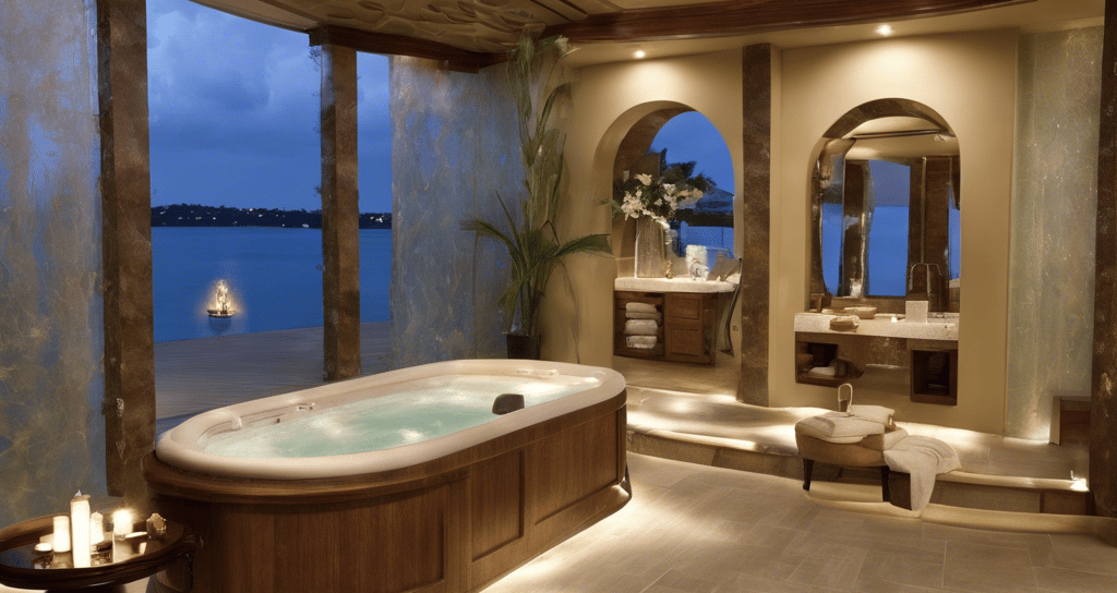 a large tub tub in a large room, Wow Luxury Spa