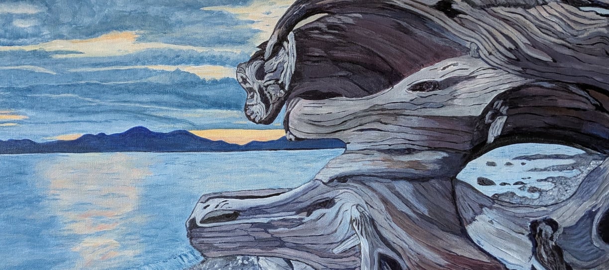 "If Animals Were Driftwood" Acrylic 18" x 24" $725.00