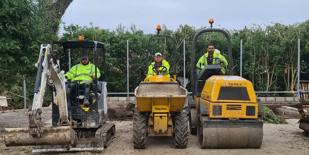 digger hire with driver in Birmingham City Centre.
