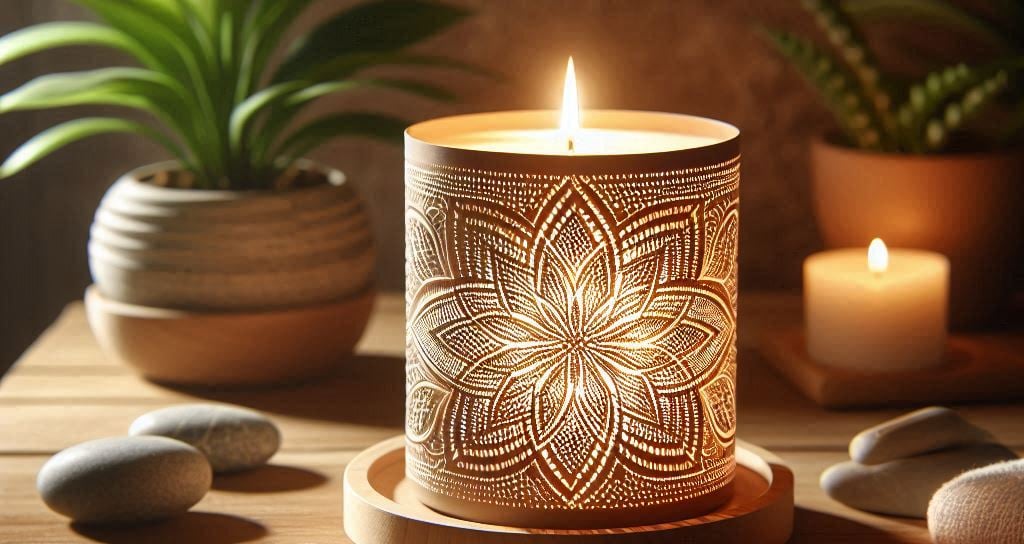 Bougie allumée diffusant une lumière apaisante, symbole de relaxation et de sérénité avec Paradoxia