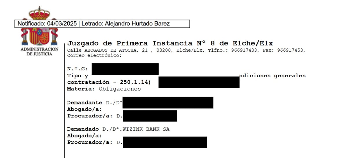 Reclamacion tarjeta revolving elche