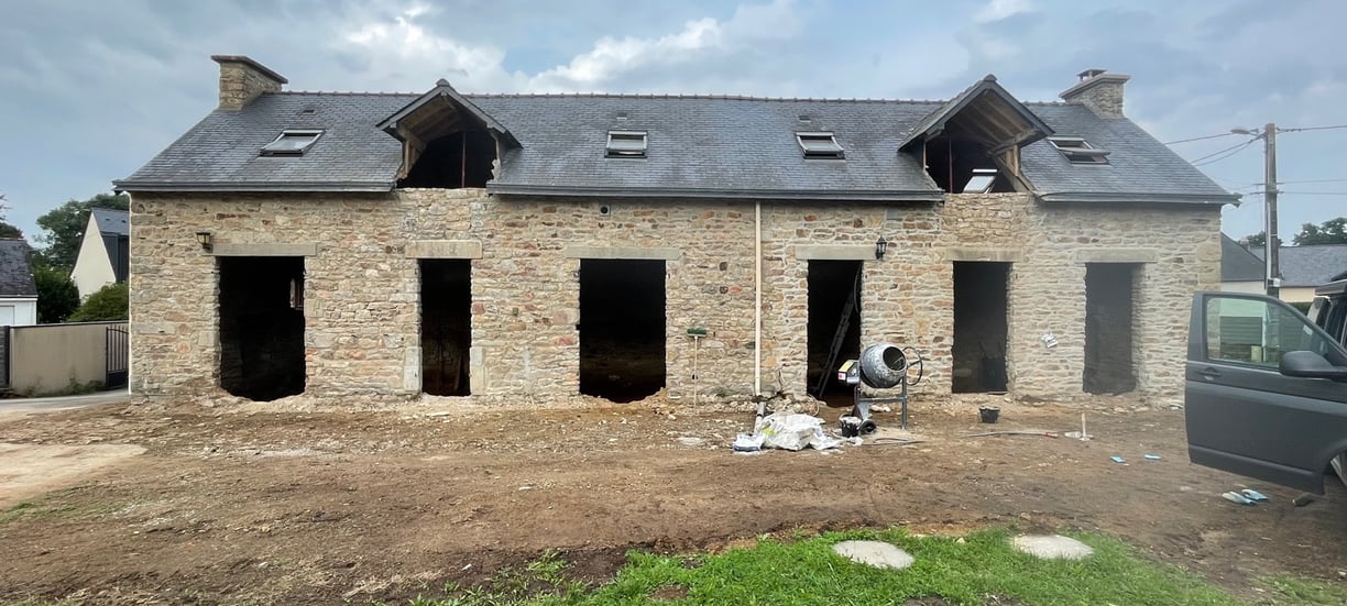 Etat actuel de la bâtisse après curage