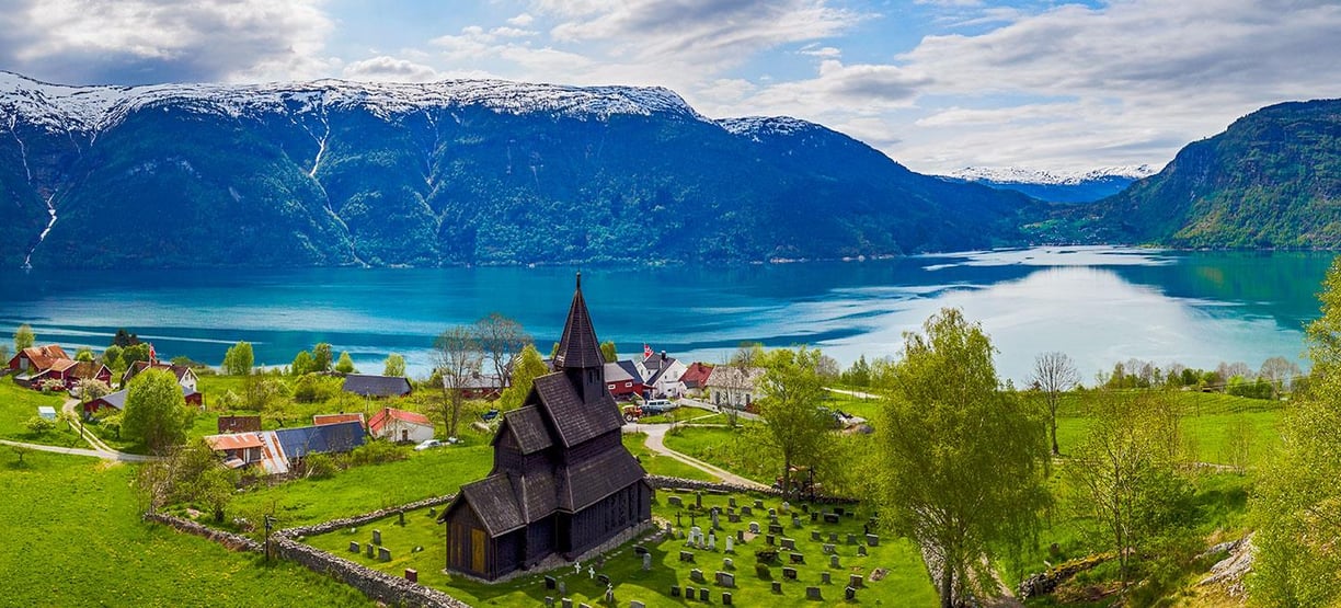 Norway Fjords Stave Church Wooden Urnes