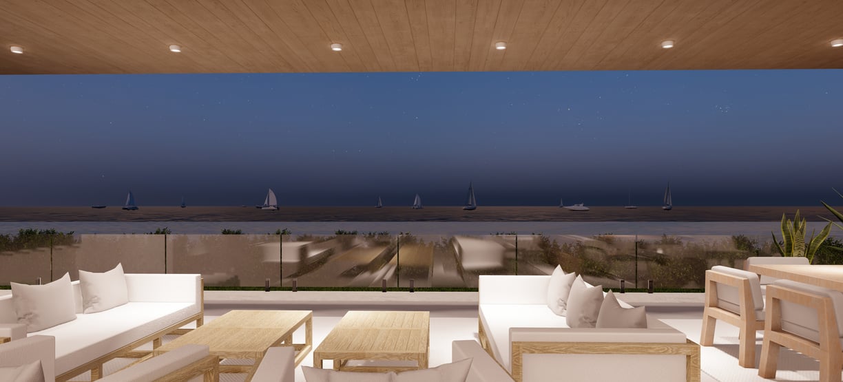 beachfront terrace