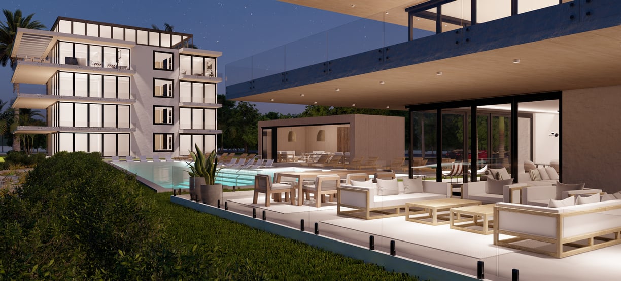 luxury apartment complex