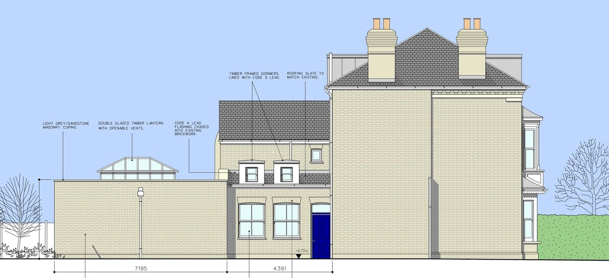 Locally listed house proposed elevation