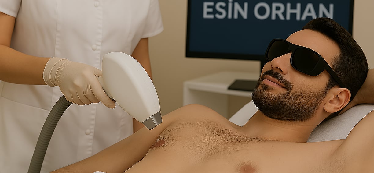 Isparta'da kadın danışana koltuk altı bölgesine diode lazer epilasyon uygulaması