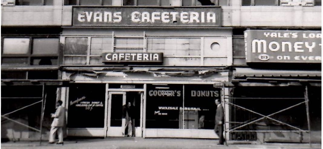 Cooper Donuts - Original Evan's Cafeteria located at 215 S Main St.