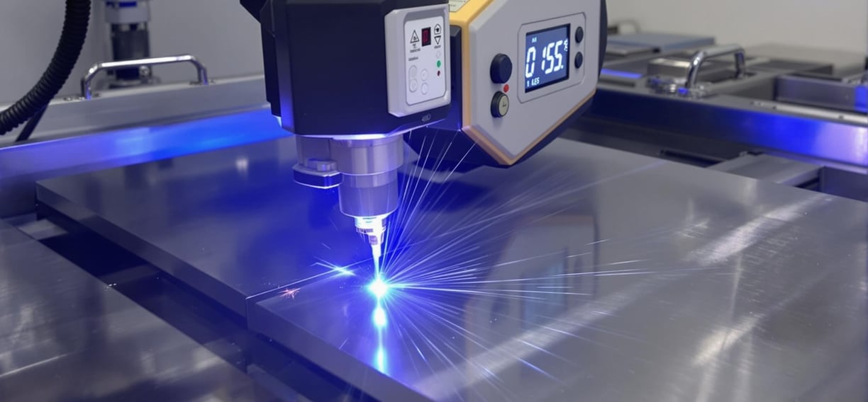 Handheld fiber laser welding machine joining aluminum sheet