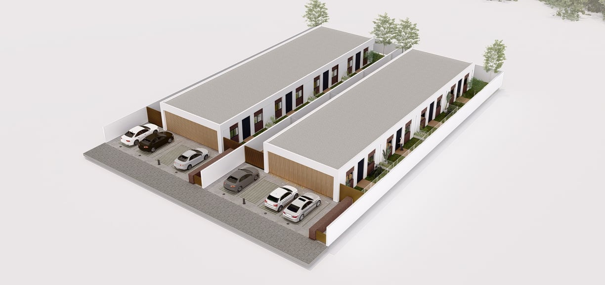 a house with a lot of cars parked in front of it