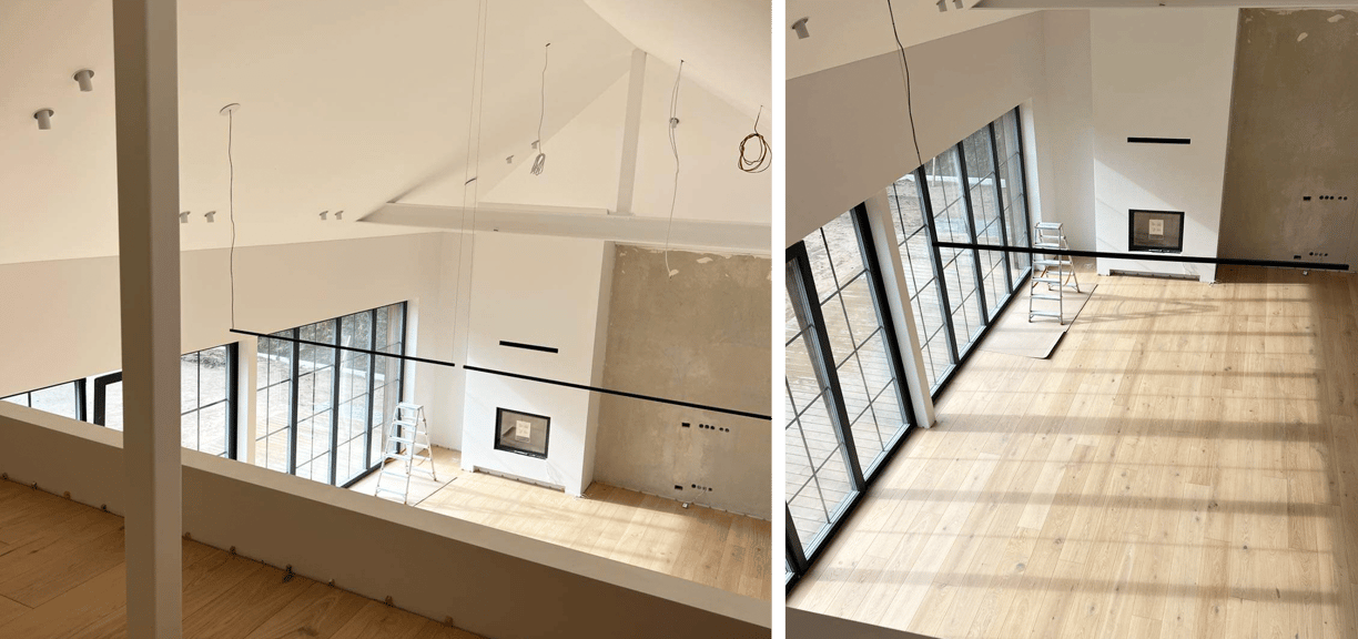 Klasikinio stiliaus pastatas su antresole