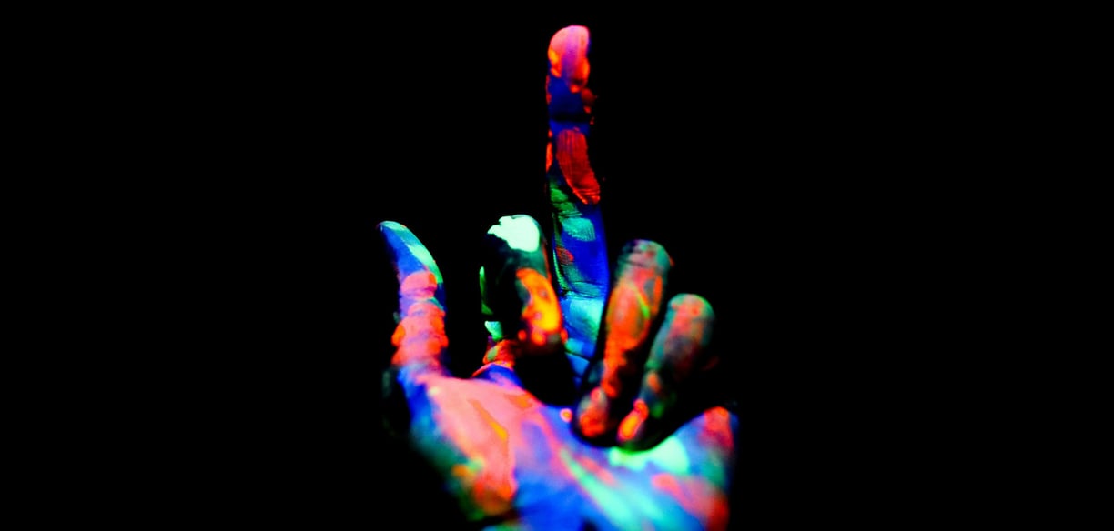 colorful middle finger