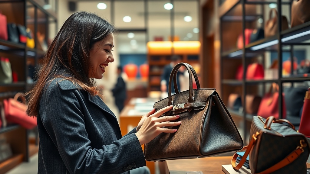 the thrill of the hunt in finding the perfect bag.