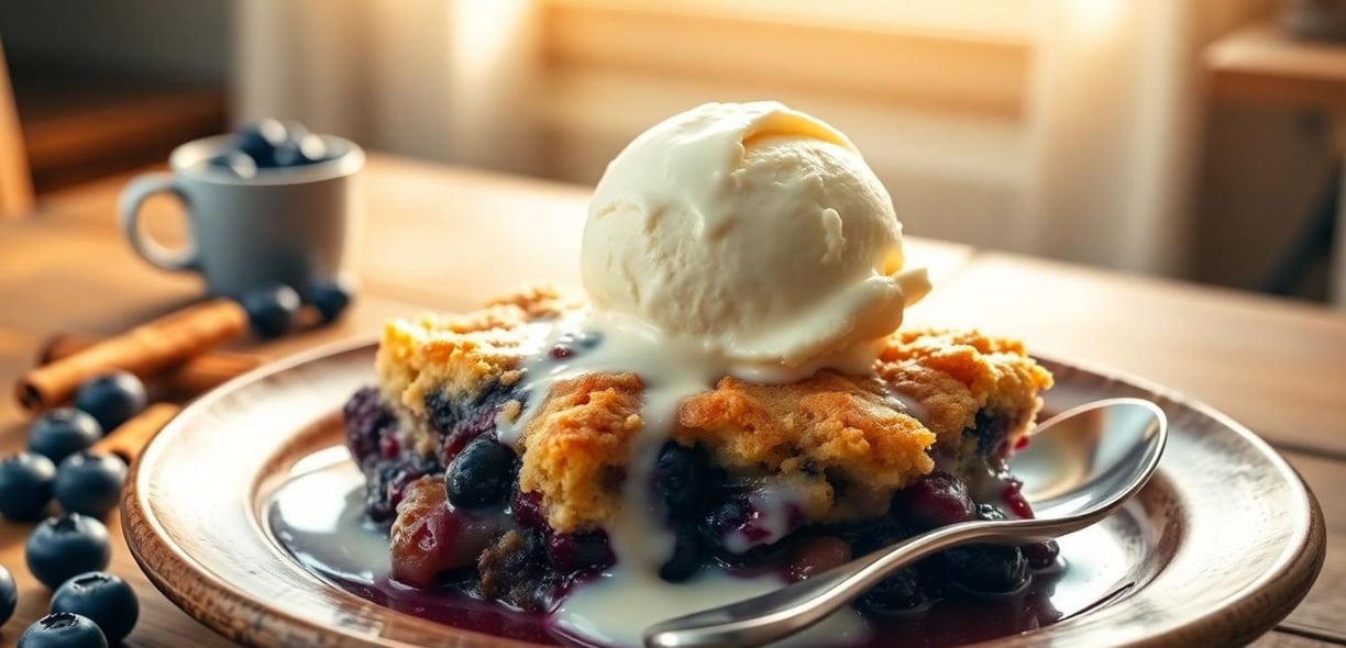 Blueberry Cinnamon Roll Dump Cake