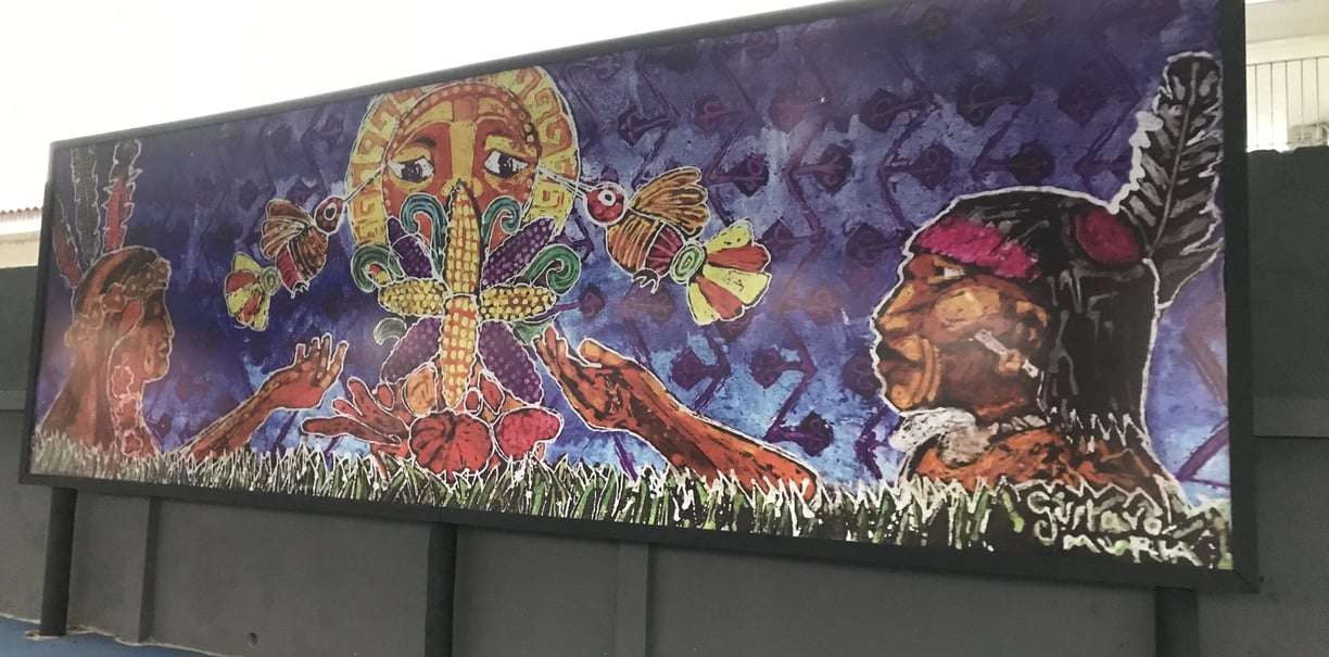 Painel de Gustavo Muriá na Calçada da Cultura, Barra do Garças.