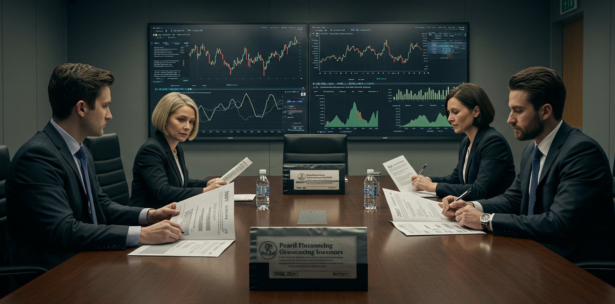 a group of business people sitting around a table