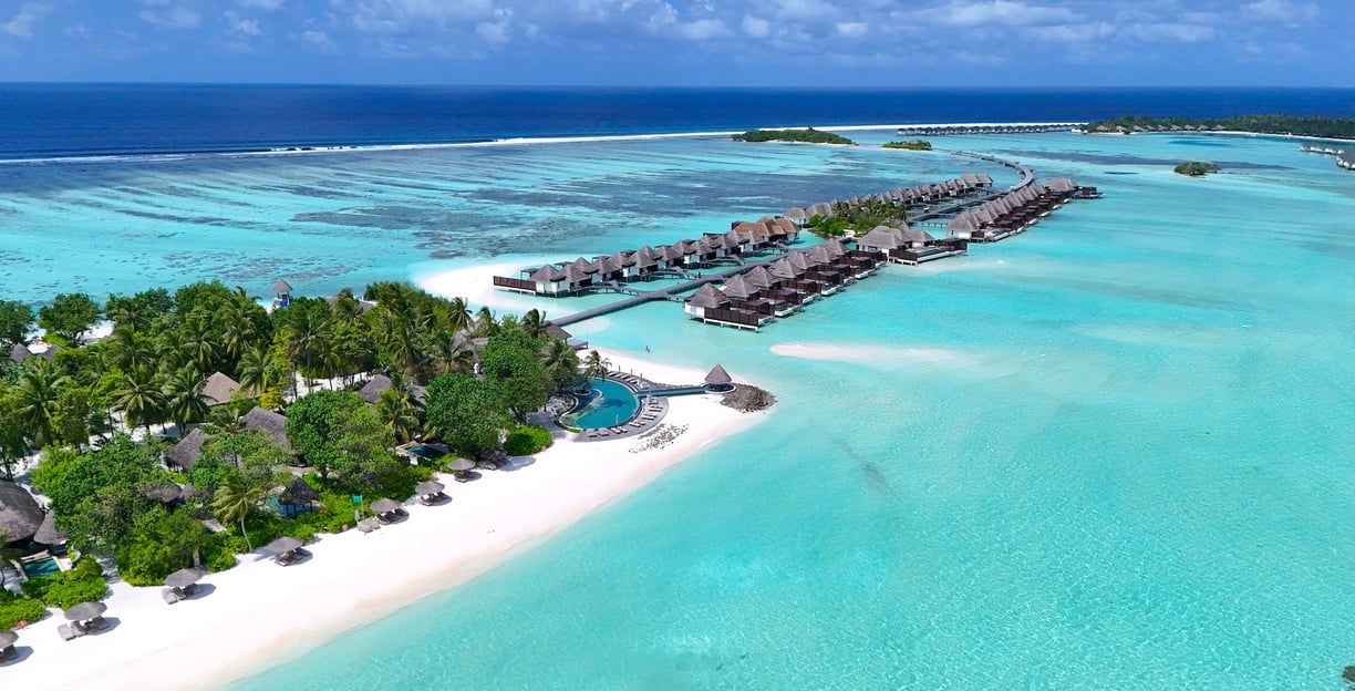 Four Seasons Kuda Huraa drone view