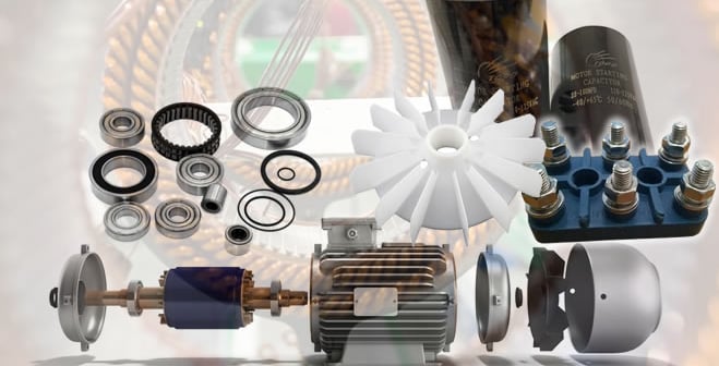 a variety of different types of motorbike parts