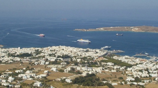 ferry traffic at Parikia, Paros