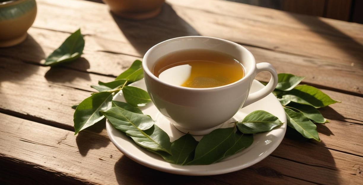 Coca tea in cup