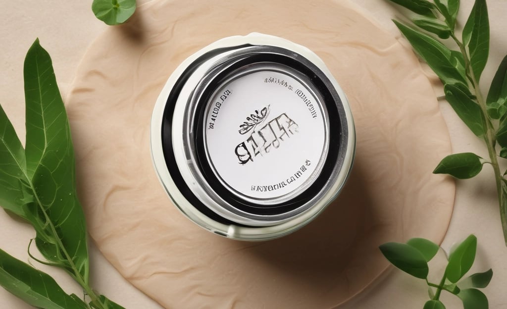 A cosmetic tube labeled 'Plantae Bio Crema Corpo' is placed on a log surrounded by natural vegetation and rocks, depicting an outdoor setting.