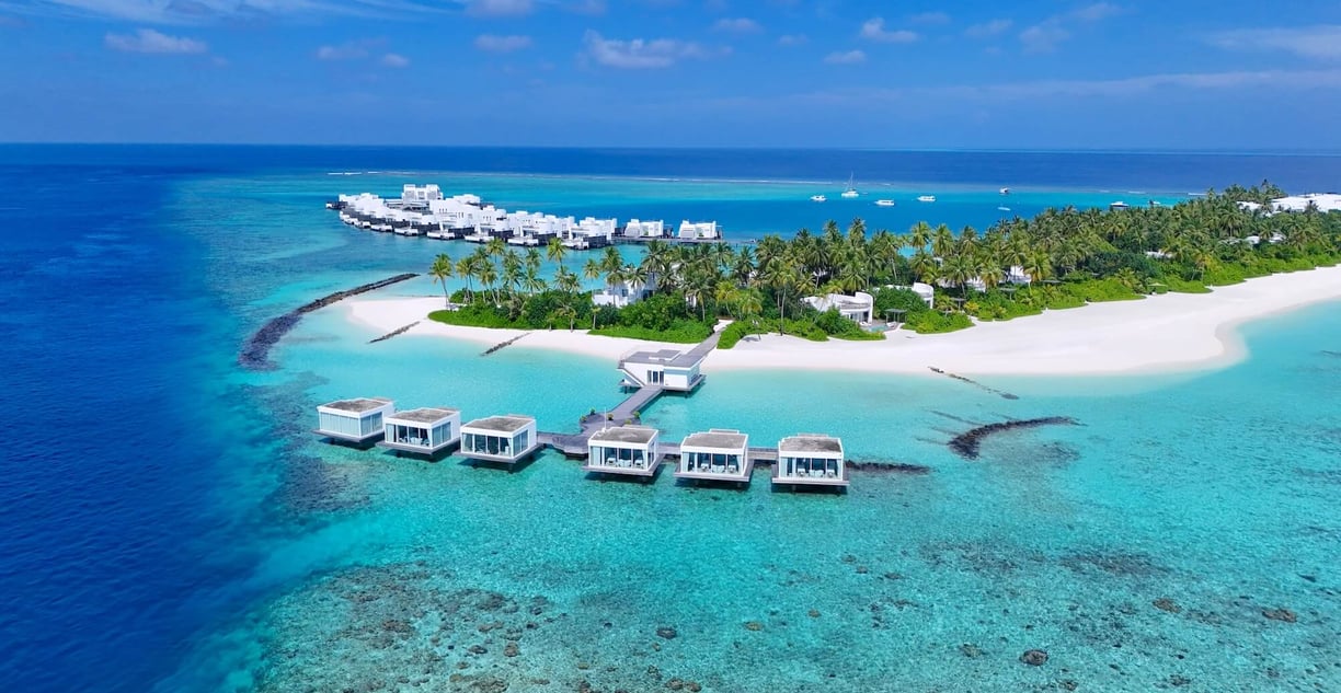 Jumeirah Olhahali Island Maldives drone view 2