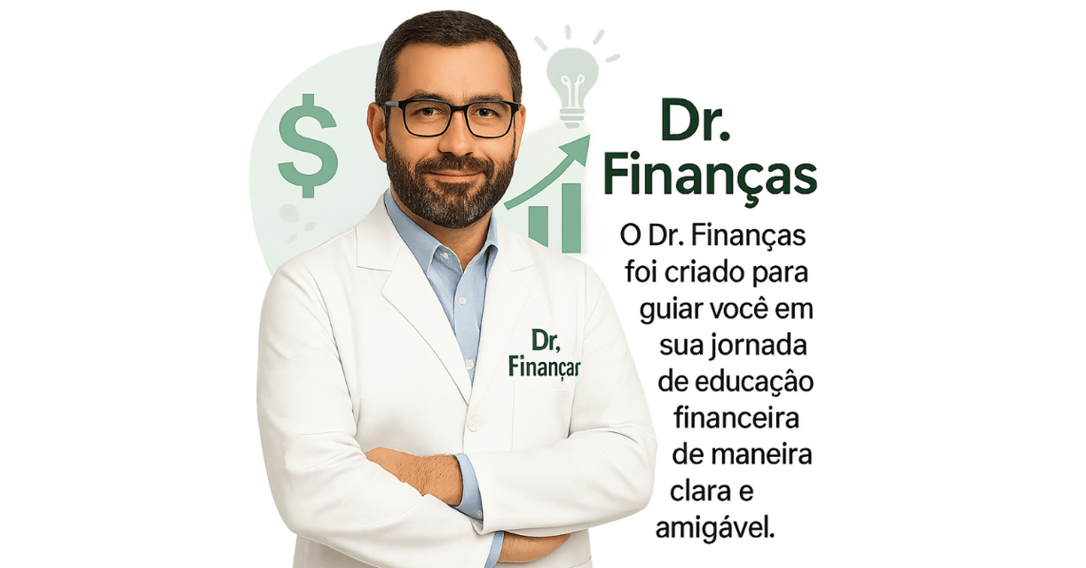 Dr. Finanças apresentando o projeto Meu Dinheiro Fácil e convidando para a jornada de educação finan