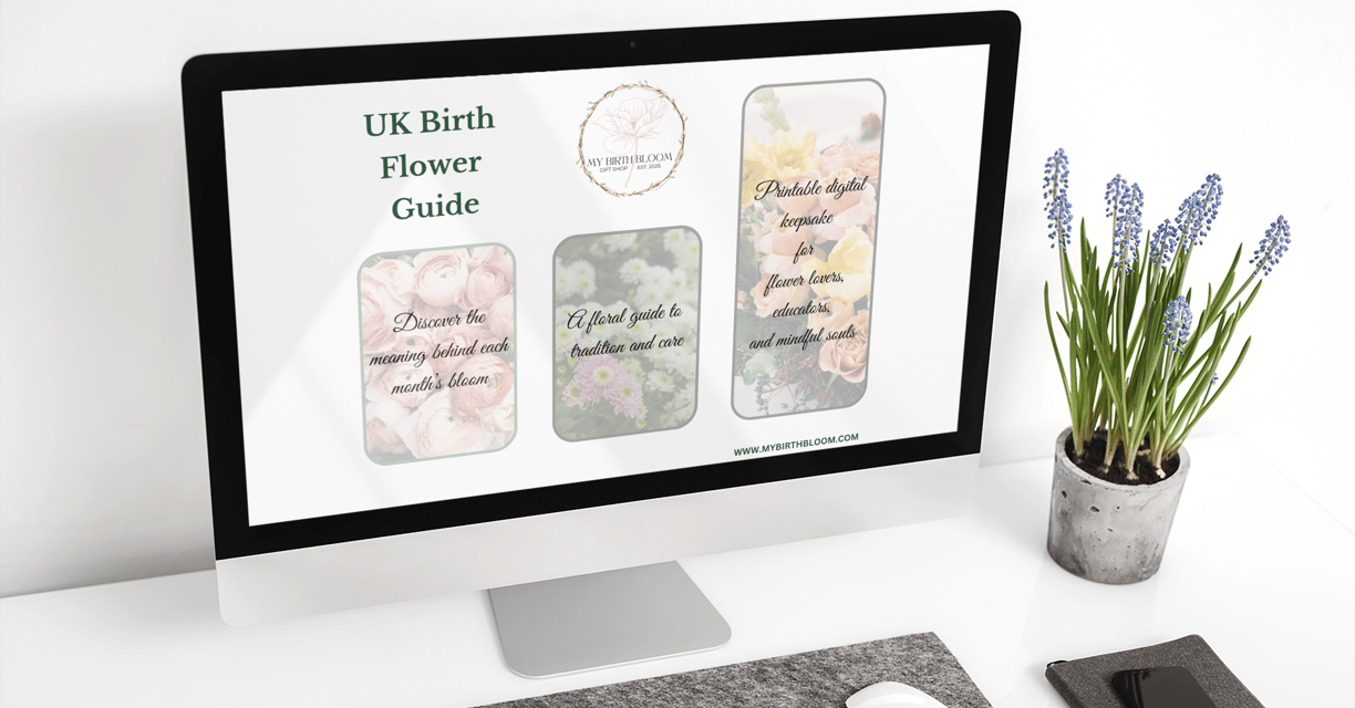 UK birth flower floral downloadable guide