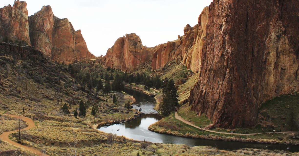 Smith Rock State Park near Bend, Oregon, symbolizing Platen Media’s local roots.