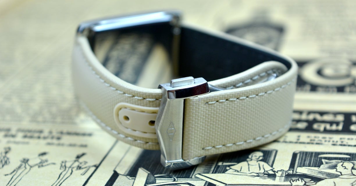 beige sailcloth strap
