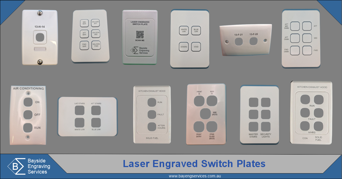 Laser Engraved Switch plates, Engraving