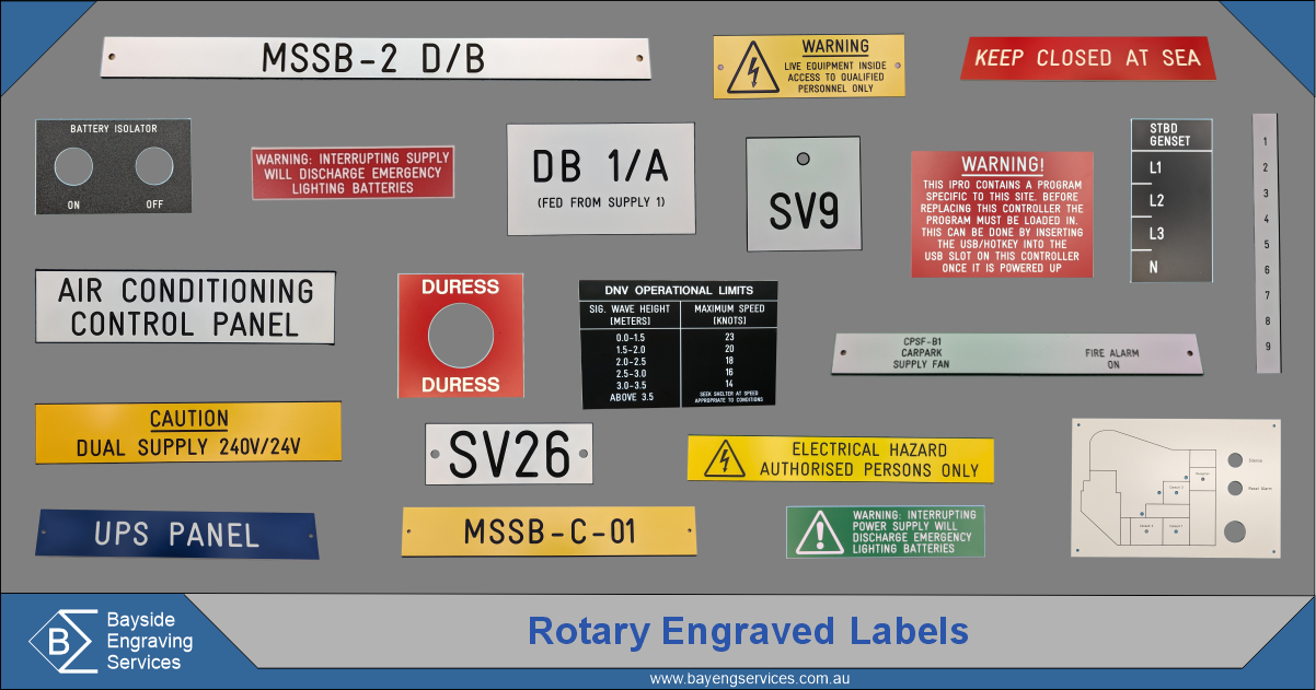 Engraved Labels, Engraving, Labels