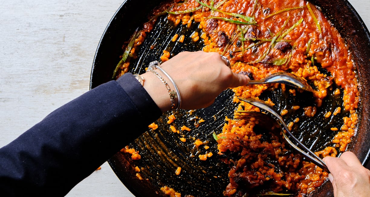 Plato de comida capturado en detalle