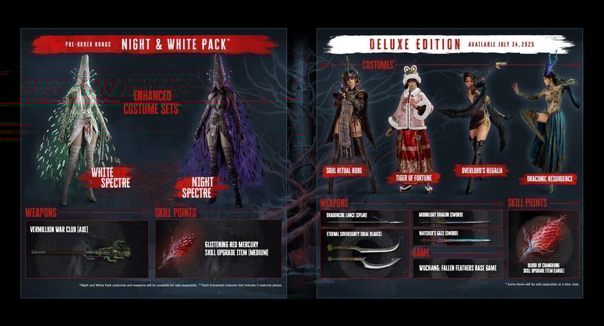 WUCHANG: Fallen Feathers preorder bonus items