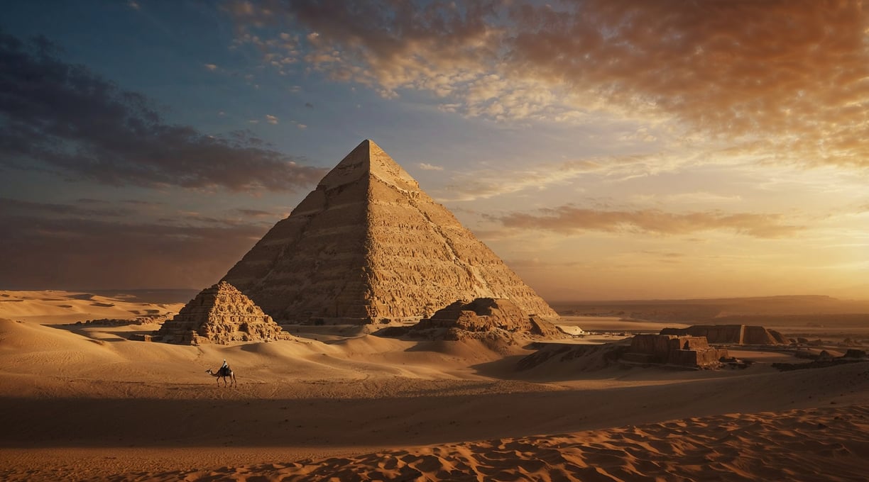 The Pyramids at sunset