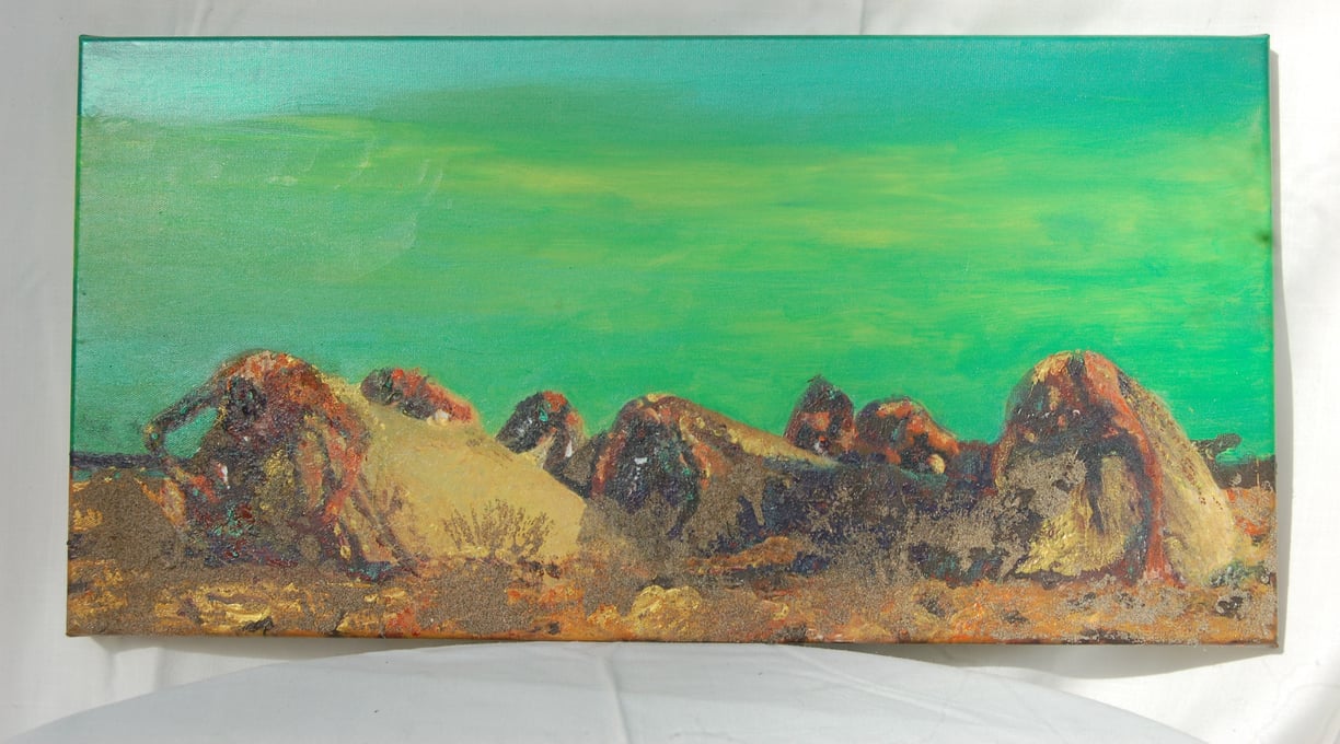 Obra artistica cuadro para decorar el hogar, técnica mixta sobre lienzo , Eva Mas