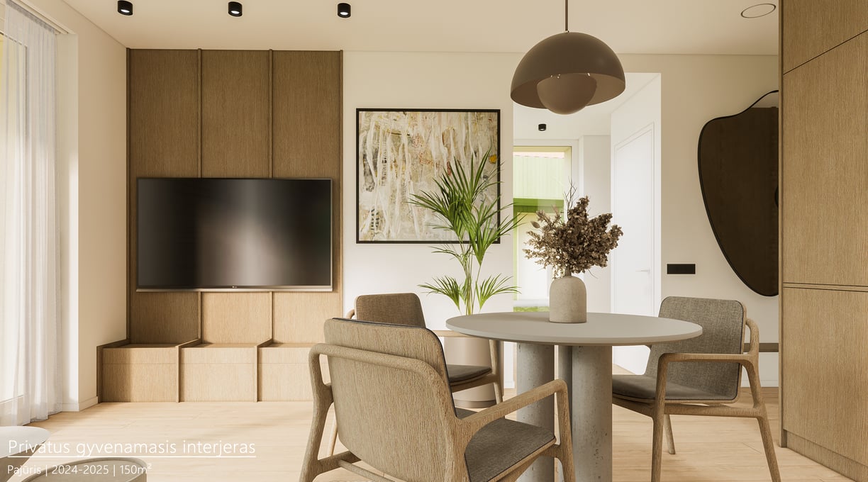 Interjeras, gyvenamasis namas, privatus