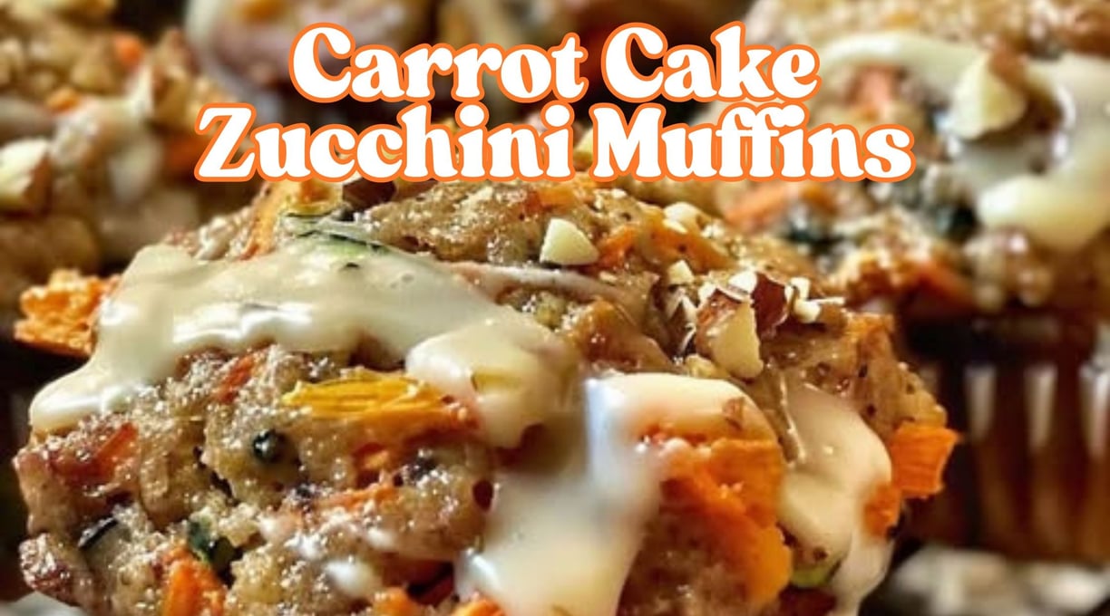 Carrot Cake Zucchini Muffins