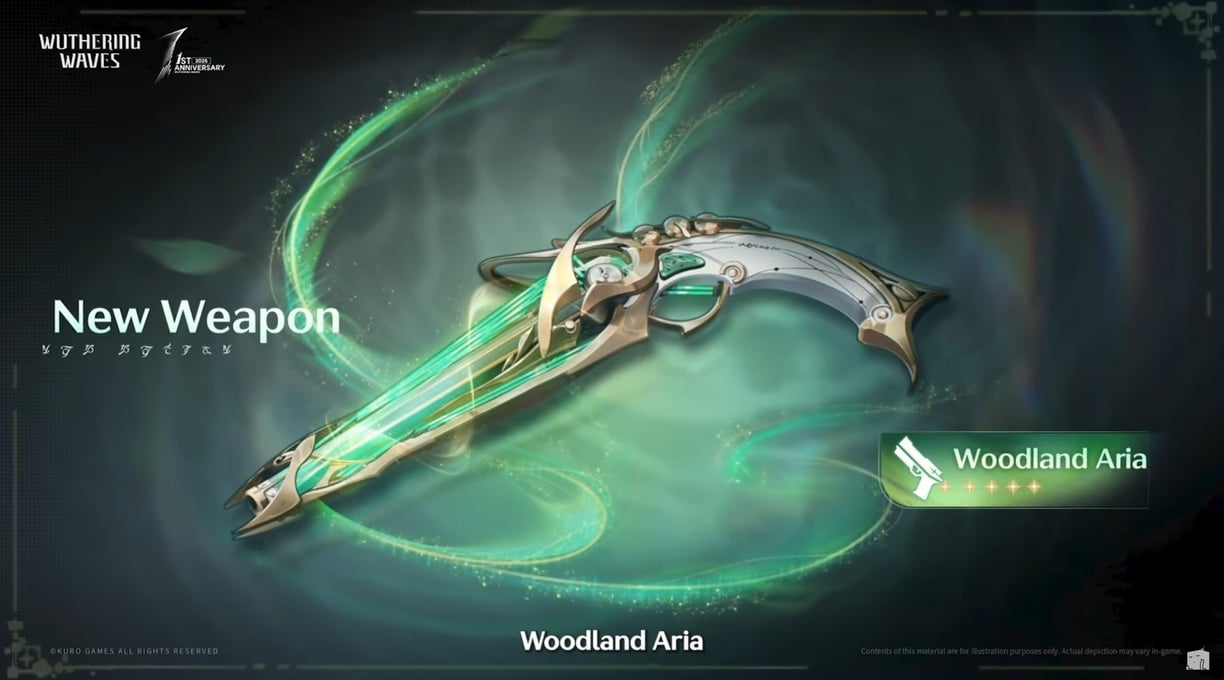 Wuthering Waves Woodland Aria 5-star weapon banner in Phase 2