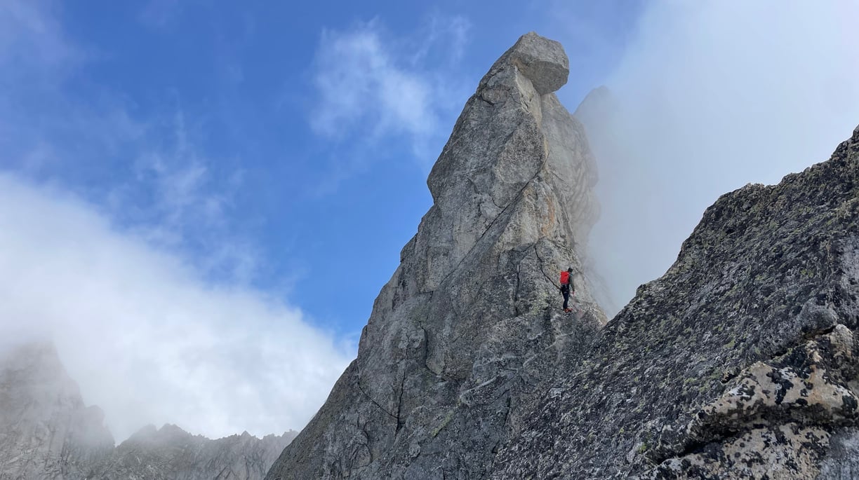 The summit is still far away. Via Bramani on Punta Rasica, Valmasino - Italy