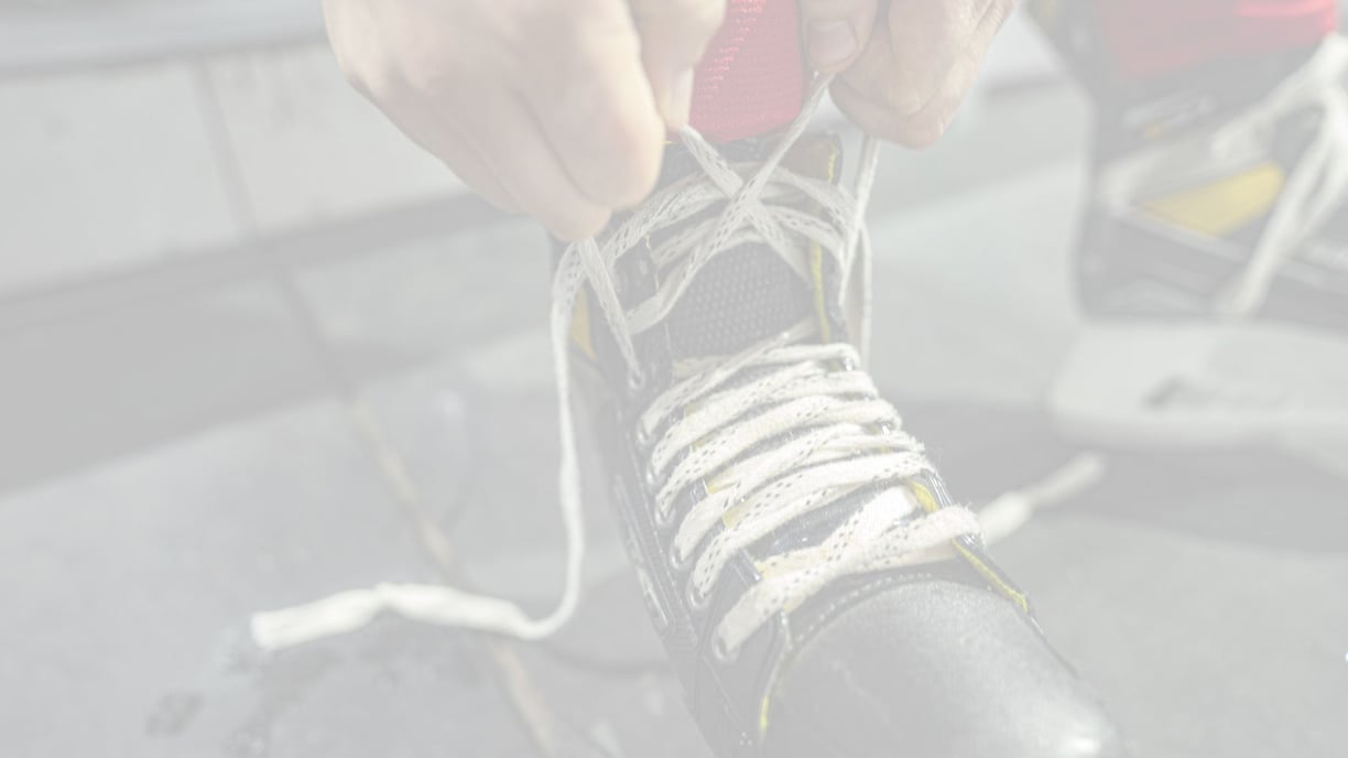 Hockey skate tying