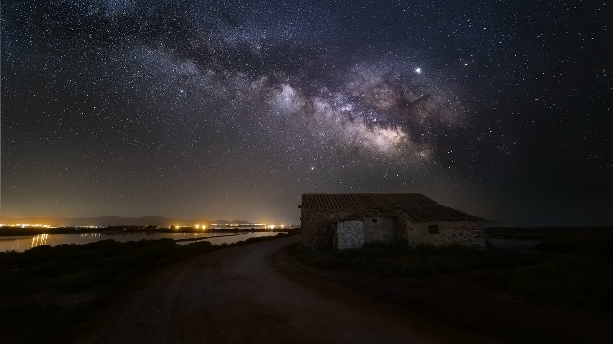 Starry night in porto botte